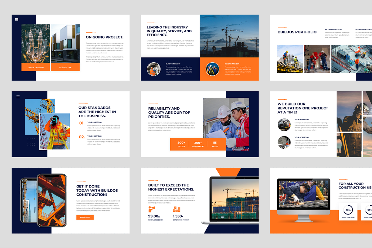 Construction PowerPoint Template, a Presentation Template by Biwarastudio (Photo 4 of 5)