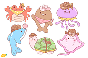 Cowboy Sea Friends PNG Clipart, an Animal Illustration by LemonDesign (Thumbnail 3 of 3)