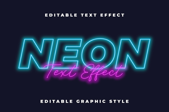 Neon Glow Lines Text Effect preview 5