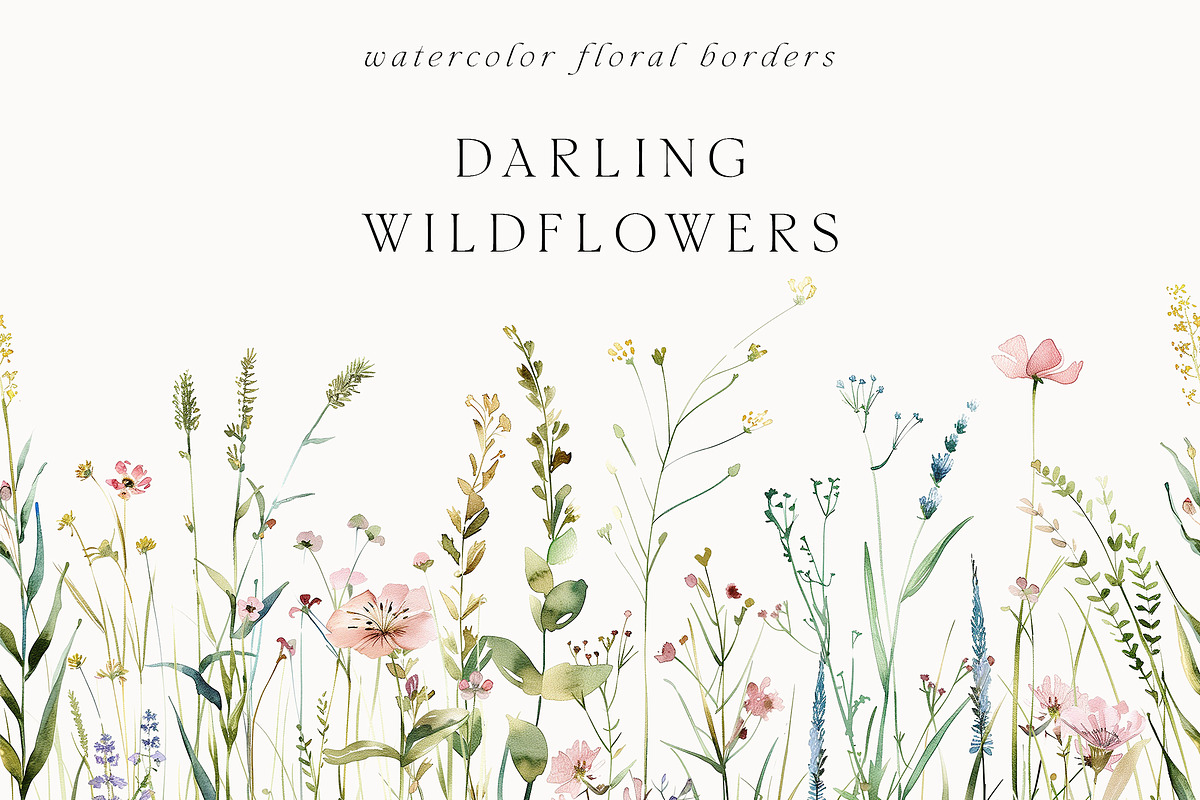 Waterolor Floral Borders Bundle, a Decorative Illustration by Lana Elanor (Photo 28 of 97)