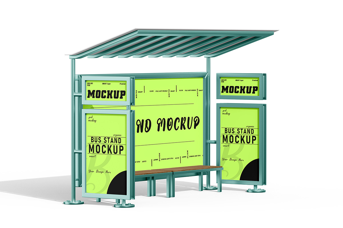 Bus Stop Billboard Mockup Set, an Advertising Mockup by pixelmock (Photo 9 of 11)