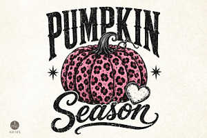 Pumpkin Season PNG,Western Leopard, a Seasonal Illustration by Libby Wishes