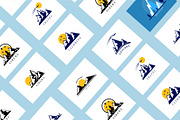 Mountains logo set bundle vector, a Seasonal Illustration by foxndeer (Thumbnail 3 of 4)