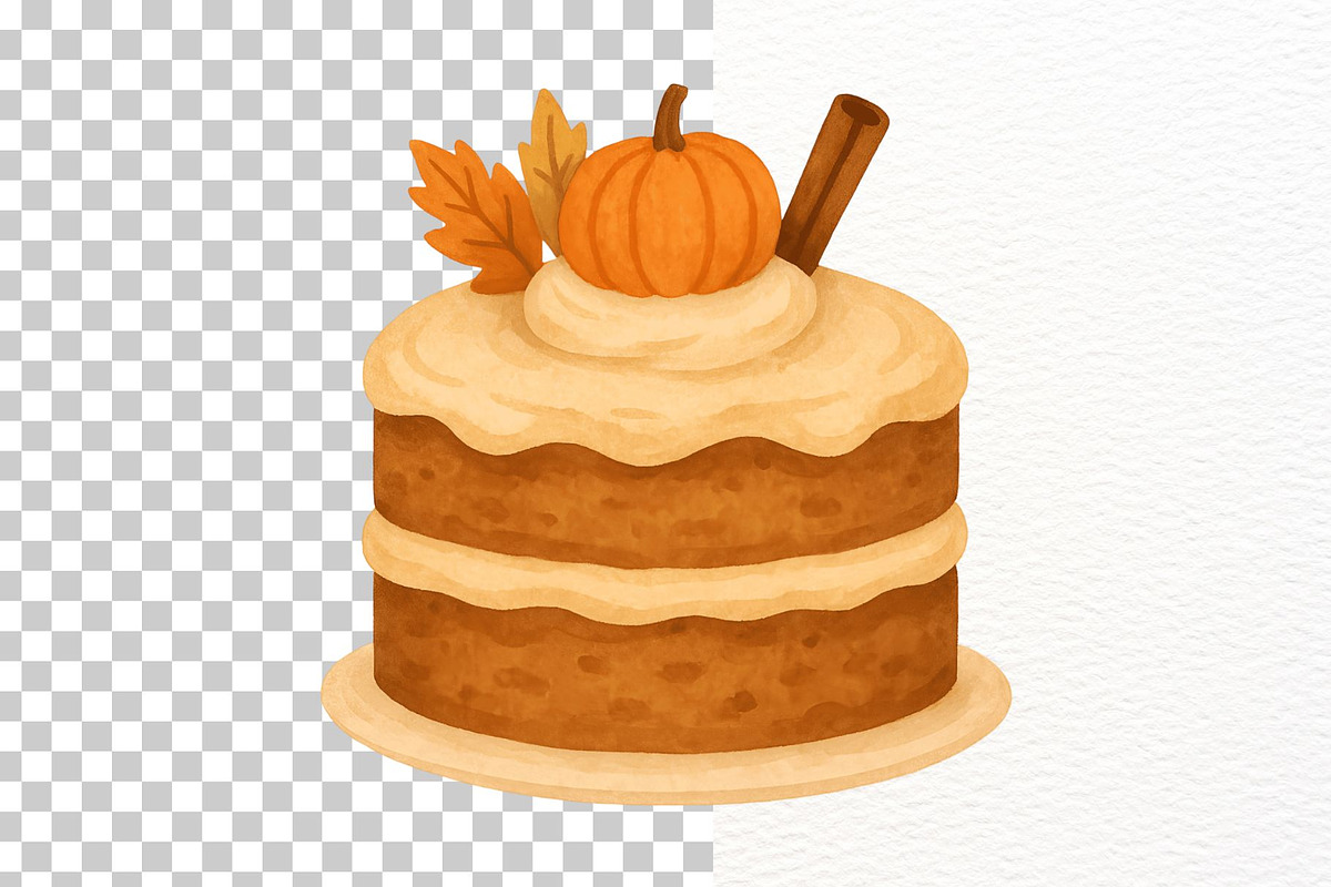 Watercolor Fall Drink and Desserts, an Illustration by Nicolle's Colorful Art (Photo 7 of 7)