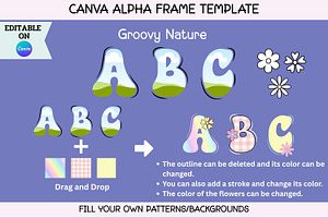 Groovy Nature - Canva Alpha Template, a Templates & Theme by Adalin Shop