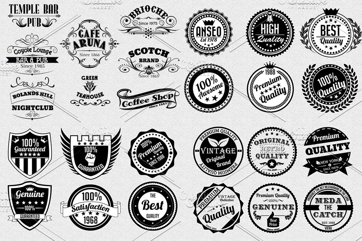 300++ Retro Labels and Badges Bundle, a Branding & Logo Template by Arys Design (Photo 7 of 12)