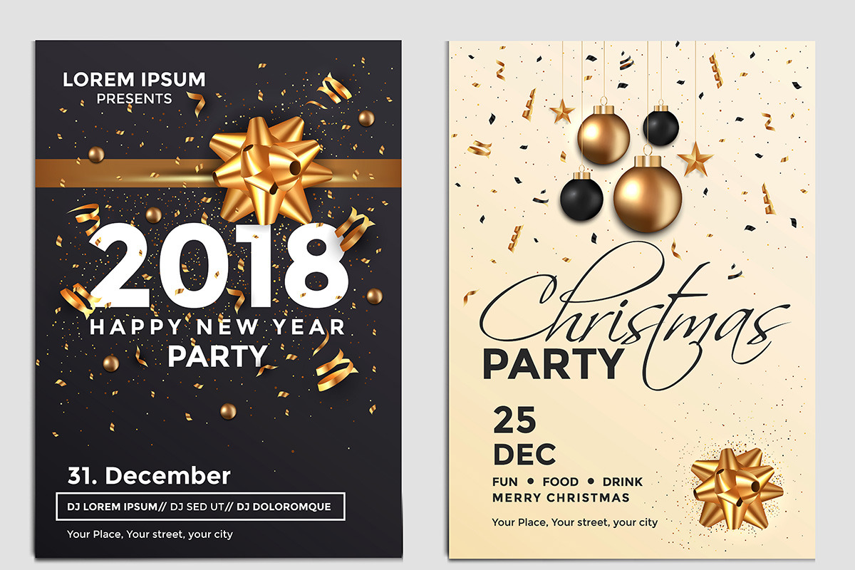 Set of 10 Christmas Party Flyer, a Flyer Template by Creative Graphics (Photo 9 of 12)