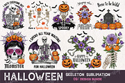 Skeleton Halloween Sublimation Bundl, an Illustration by CreationArt (Thumbnail 1 of 10)