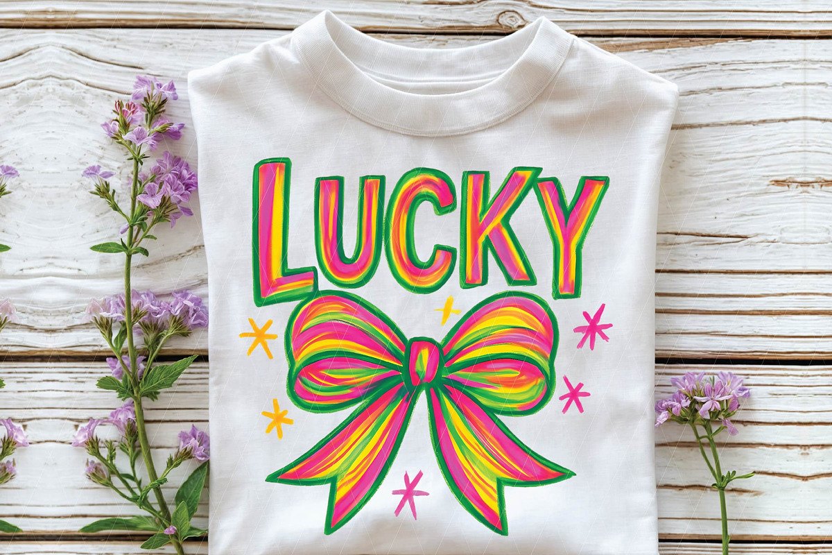 Festive Green And Gold Lucky Text, an Illustration by DreamPrint404 (Photo 6 of 6)