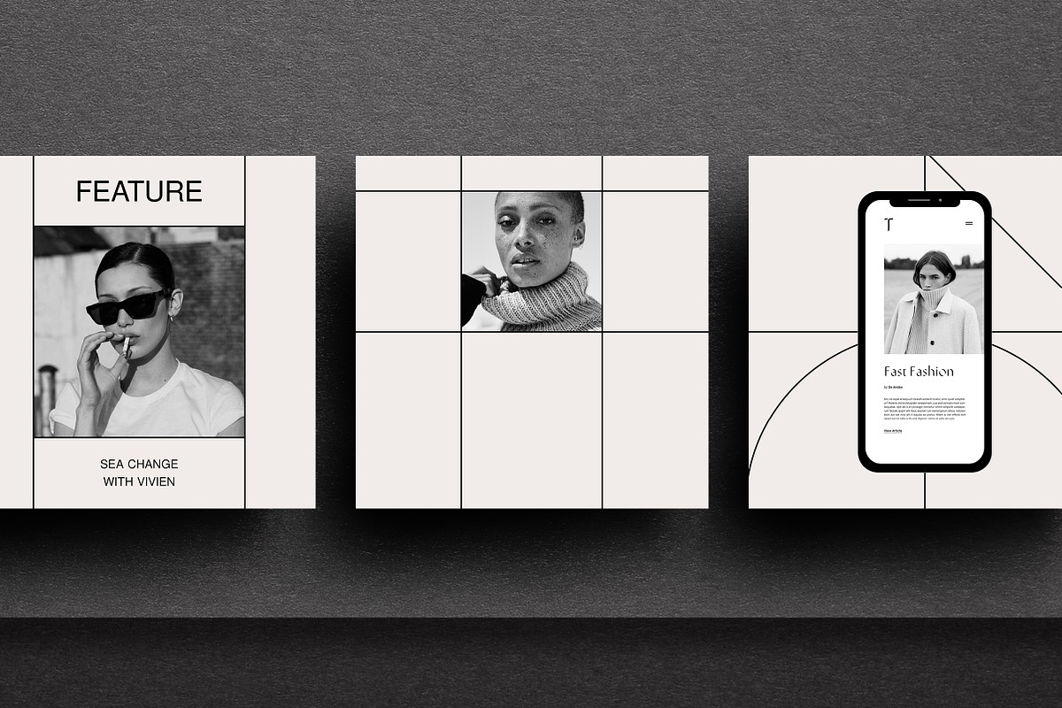 Essentialist Social Media Pack, a Social Media Template by T E M P L Y (Photo 5 of 12)