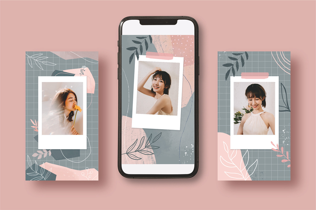 Floral Story Instagram Template, a Social Media Template by AM studio (Photo 1 of 6)