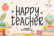 Teacher Treats - Cute Teacher Font, a Handwritten Font by KiddoGlyphs Studio (Thumbnail 3 of 5)