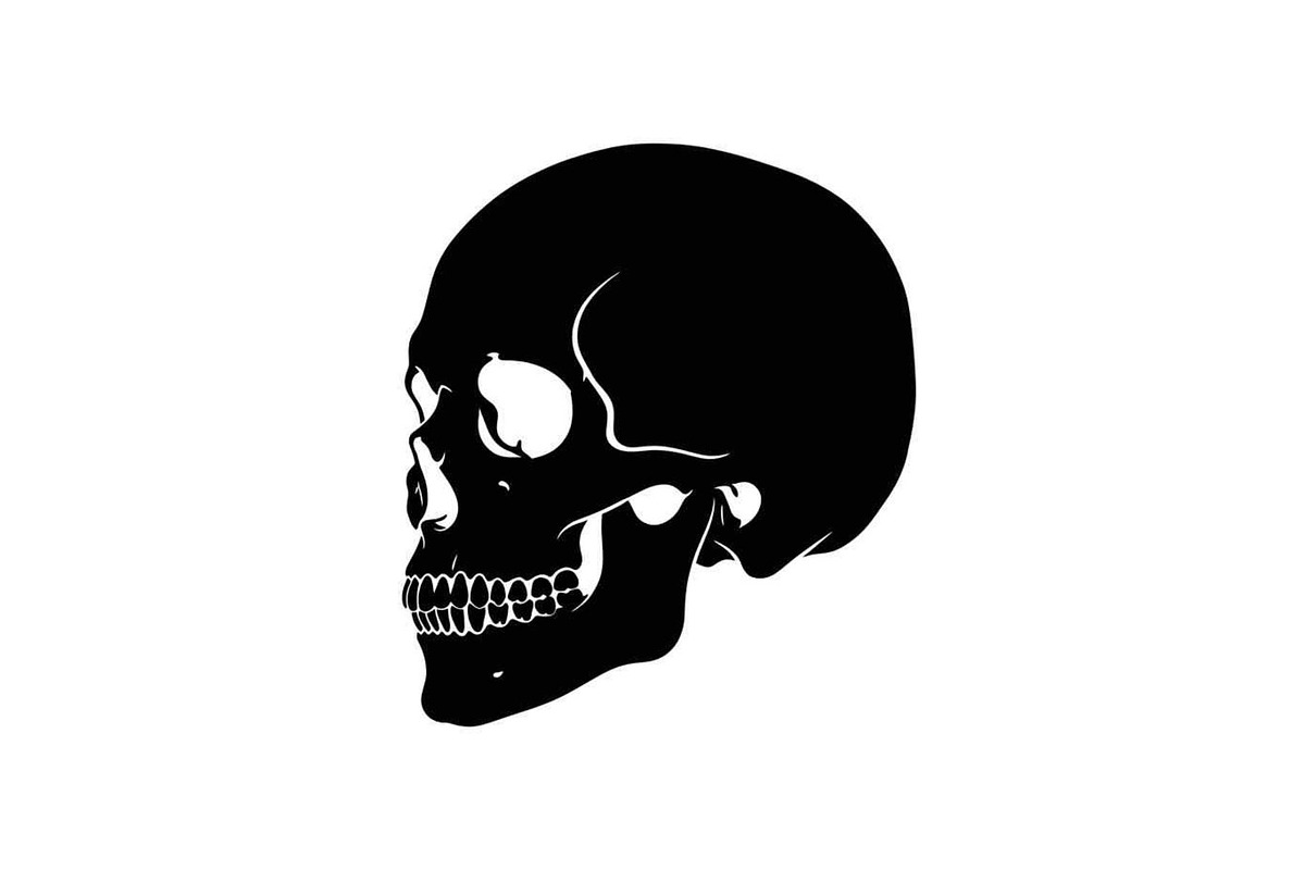 50 Skull Head Silhouette Vector Bund, an Illustration by Creativeshirt (Photo 7 of 51)