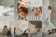 25 Clean Girl Lightroom Presets, a Preset Add-On by TheWayfarerShoppe (Thumbnail 1 of 9)