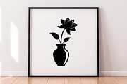 Flowers in Vase Silhouette SVG, an Object Illustration by newminddesign (Thumbnail 9 of 10)