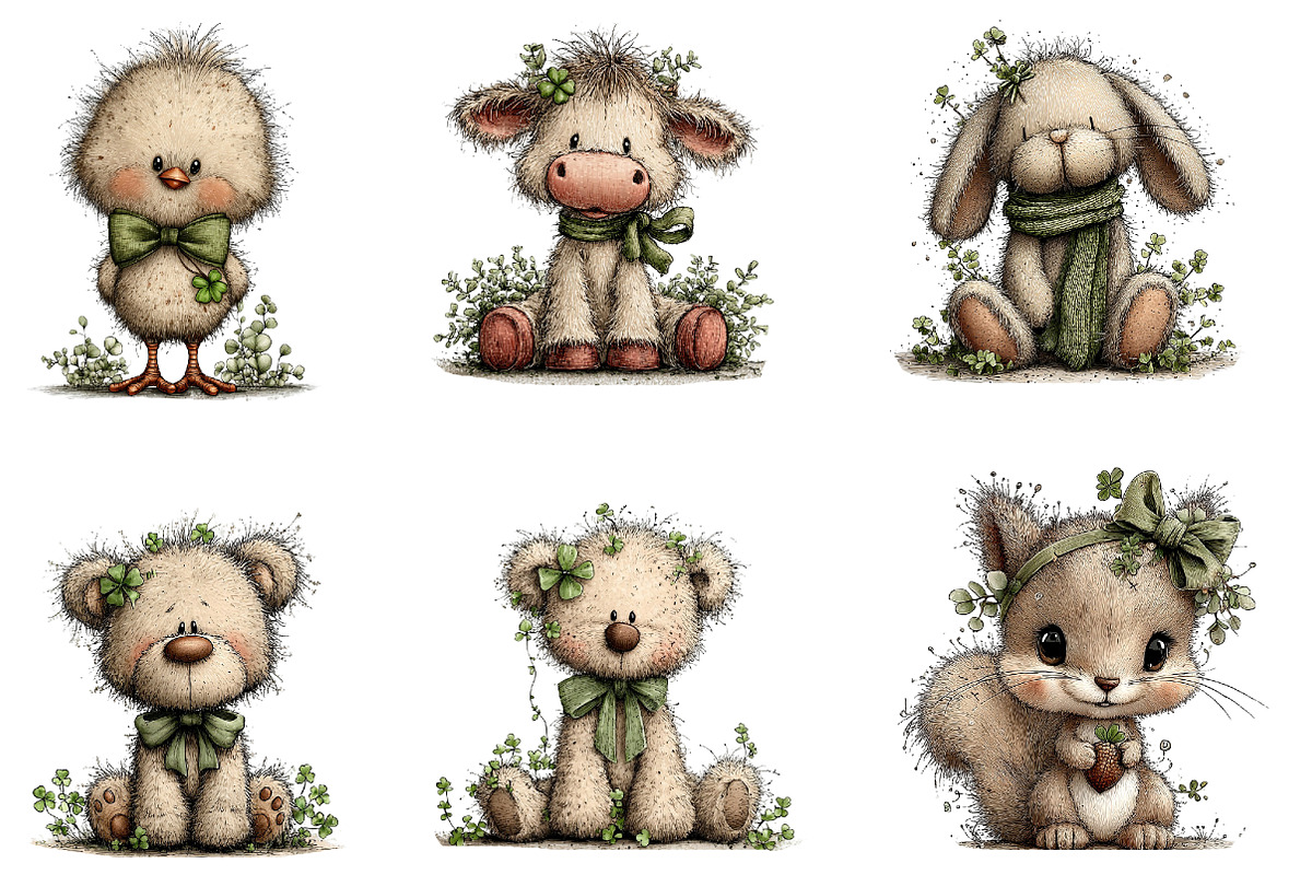 St. Patrick’s Day Animal Bundle Clip, an Illustration by Designworld (Photo 5 of 7)
