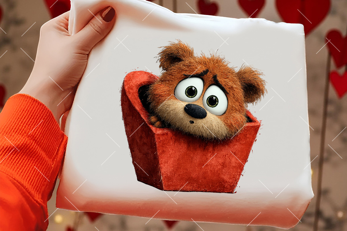 Quirky Valentine Teddy Bear Clipart, an Illustration by OK Design (Photo 6 of 6)