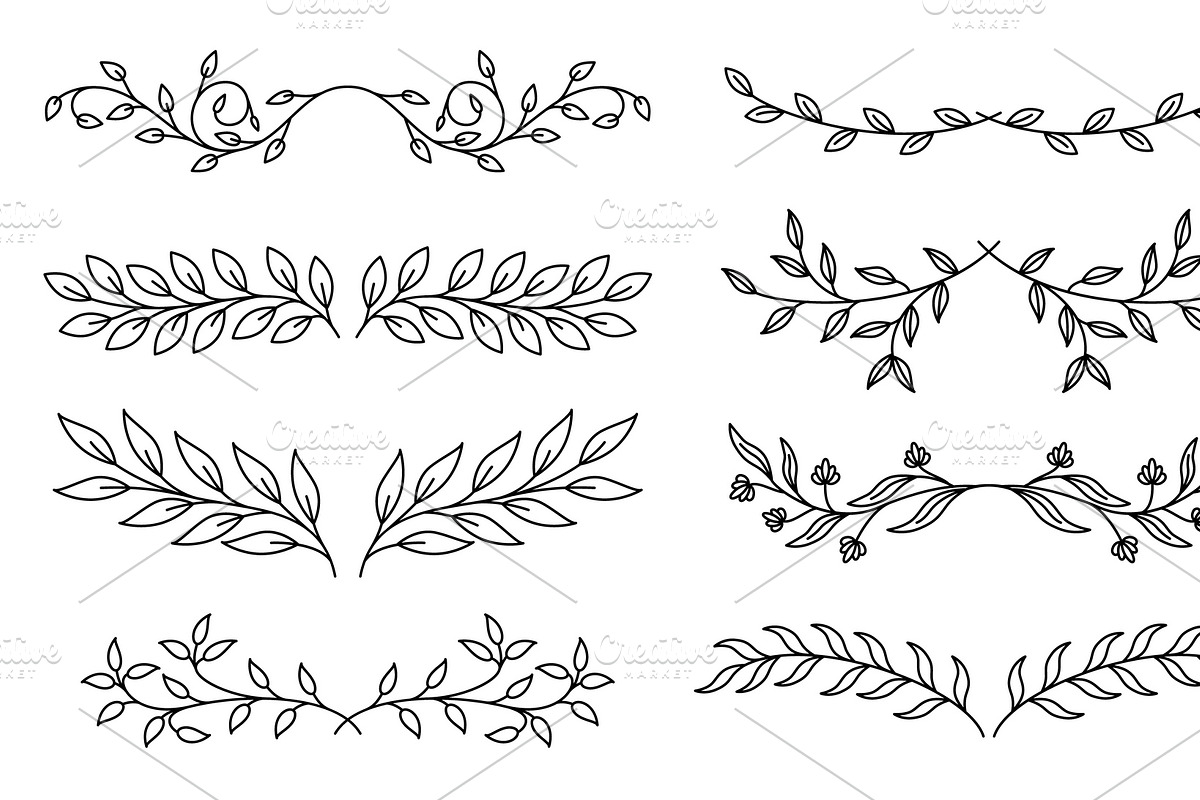 Vintage floral borders, an Object Graphic by Woters little shop (Photo 3 of 9)