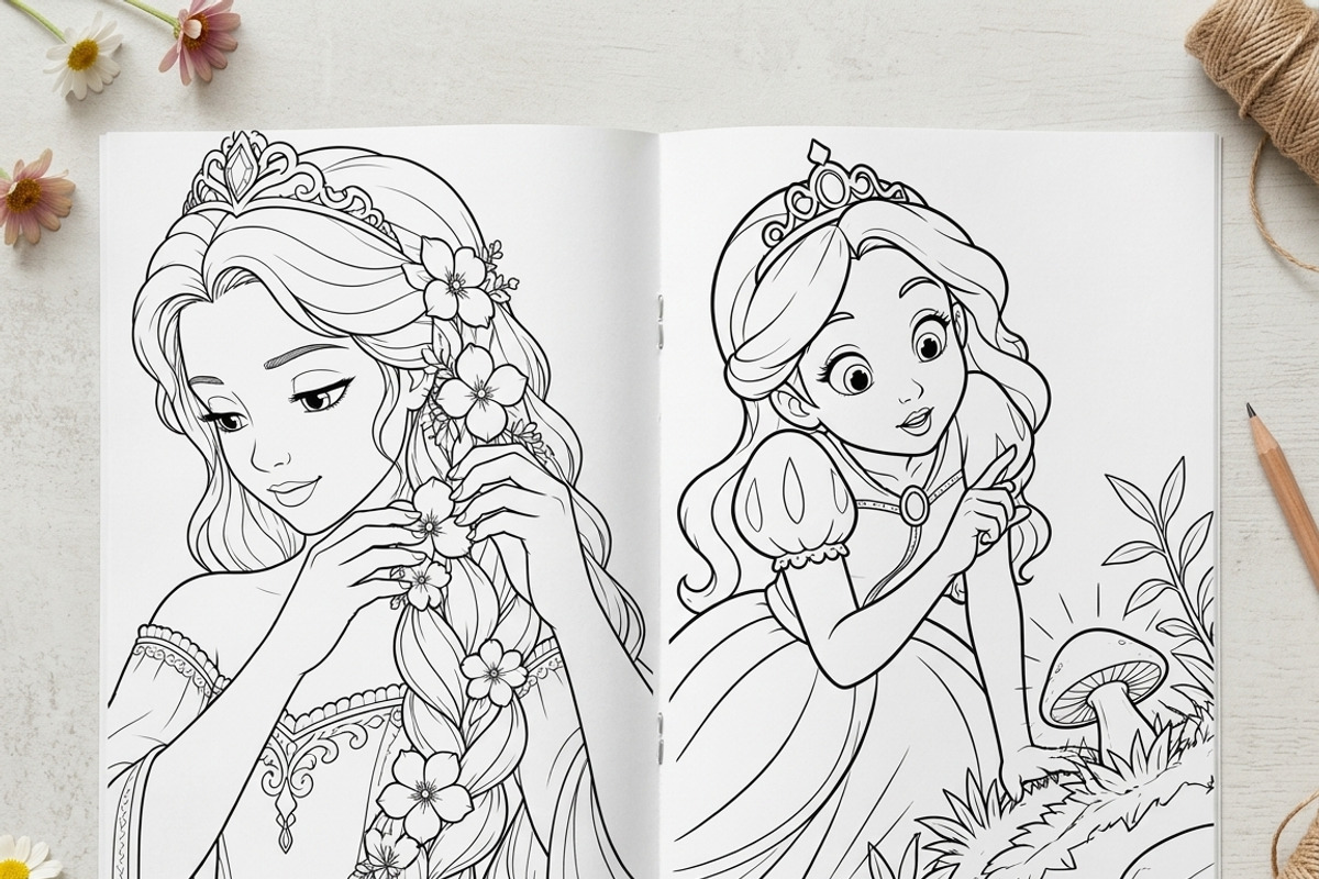 Magical Princess Coloring Book Vol29, a Person Illustration by ikarifq shop (Photo 3 of 7)