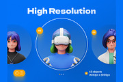 3D Avatar Profession Characters, an Object Graphic by Rakata Studio (Thumbnail 3 of 6)