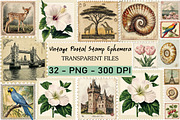 Vintage Postal Stamp Ephemera, a Transportation Illustration by Digital Artistic99 (Thumbnail 1 of 10)