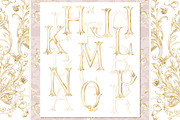 Gold Wedding Crest Watercolor Set, a Decorative Illustration by WonderWonder (Thumbnail 5 of 9)
