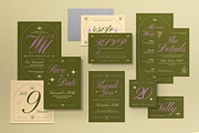 Romantic Wedding Invitation Set, an Invitation Template by graphicook (Thumbnail 1 of 3)