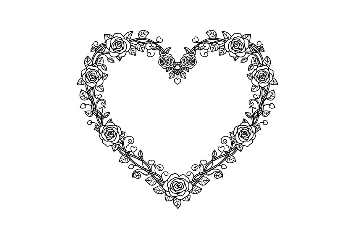Floral Heart Frame SVG Bundle, an Illustration by Designs_River (Photo 21 of 31)