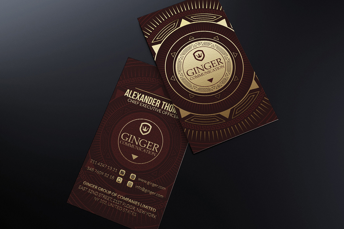 Gold And Red Business Card, a Business Card Template by Marvel (Photo 4 of 5)
