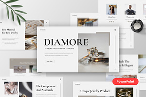 Diamore - Jewelry PowerPoint, a Presentation Template by MtvtdArt