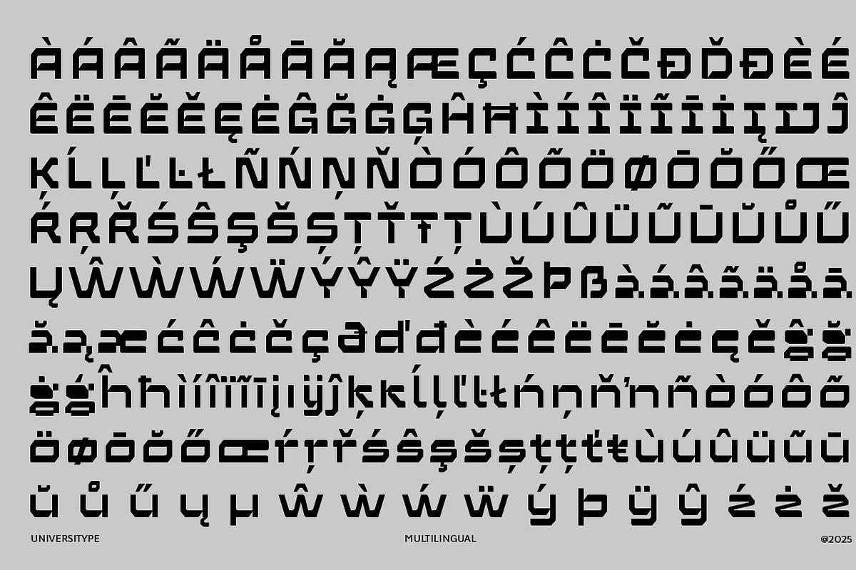 UT Qartige - A Technofuturistic Font, a Font by Universitype (Photo 6 of 12)