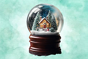 Christmas House In Snow Glob Clipar, a Seasonal Illustration by Craft Nest (Thumbnail 5 of 5)
