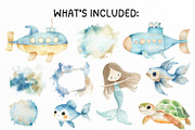Cute Sea Life Clipart, an Illustration by PassionPNGcreation (Thumbnail 2 of 13)
