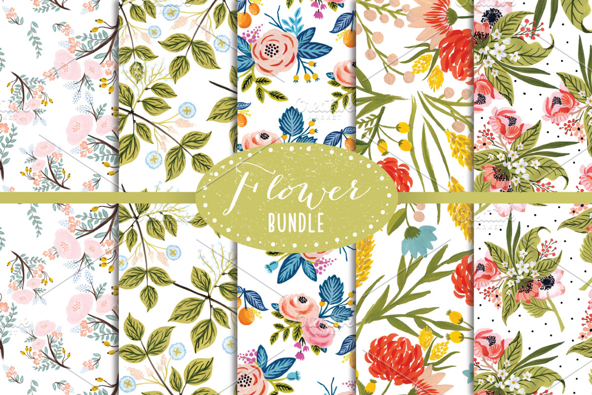 Handpainted Gouache Digital Papers, an Illustration by AnzhelikaGerman (Photo 1 of 6)