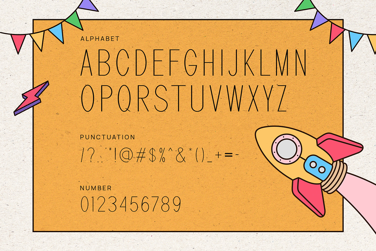 Outline Modern Display Font preview 8