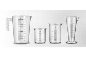 Measuring cup set with 3d plastic, an Object Illustration by art PVP - market