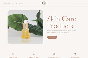 Flores - Skincare Ecommerce Template