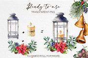 Delicate Christmas Watercolor bundle, a Seasonal Illustration by Yuliya Derbisheva (Thumbnail 8 of 14)