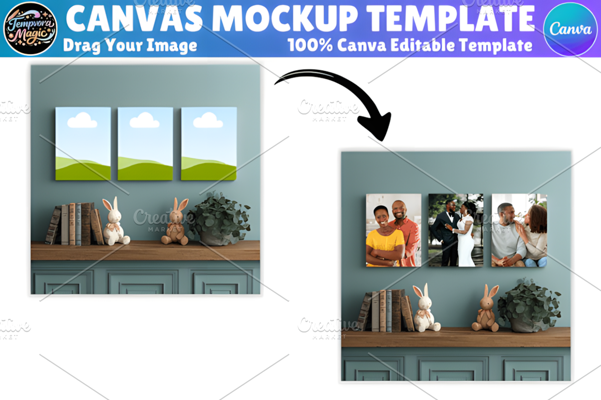 35X Canvas Mockup Canva Template, a Presentation Template by Ink Gallery (Photo 4 of 5)