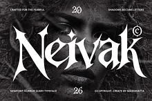 Neivak – Horror Gothic Display Font