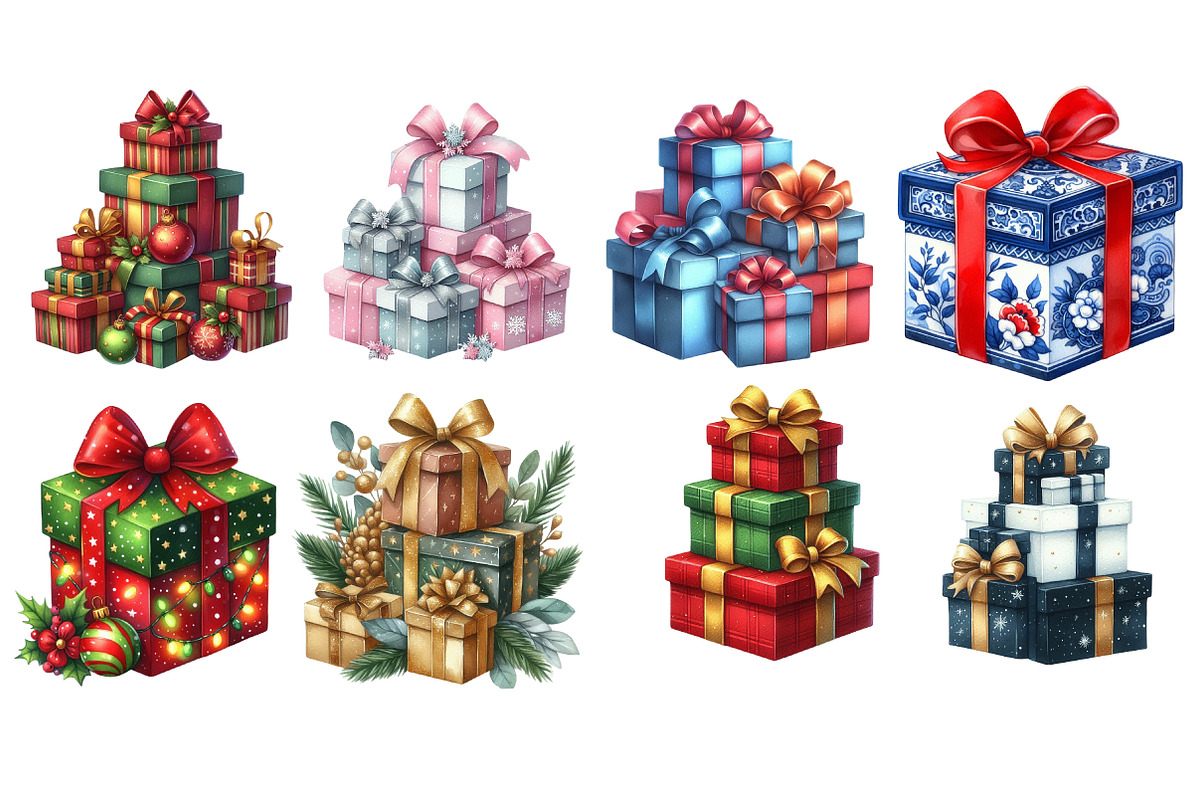 Christmas Gifts Clipart, an Illustration by Designworld (Photo 5 of 6)