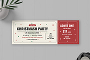Christmas Event Ticket Layout, a Stationery Template by MightyDesign (Thumbnail 1 of 6)
