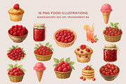 Raspberry Clipart & Patterns Bundle, a Food Illustration by MuzaArtStudio (Thumbnail 10 of 14)