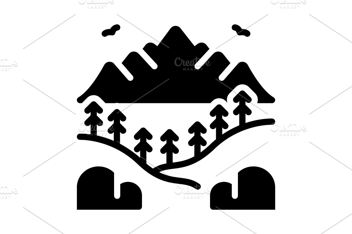 Wilderness wilds solid icon, a Solid Icon by Creative priyanka