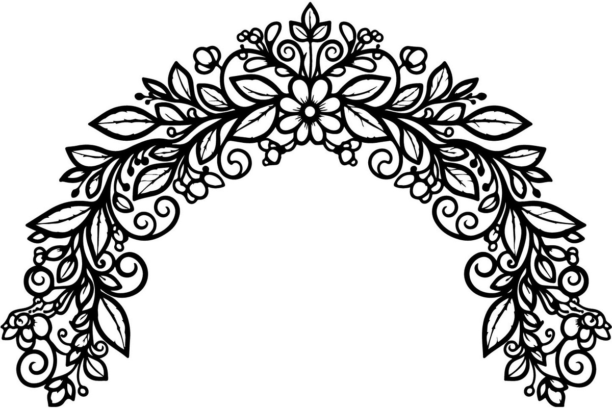 Vintage Ornamental Arch Frame Vector, a Decorative Illustration by Designer_Momina (Photo 5 of 21)