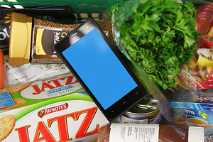 Android Phone In Shopping Basket