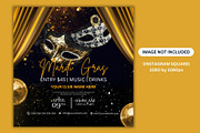 Mardi Gras Party Flyer Template, a Social Media Template by Mishek Munene (Thumbnail 2 of 4)