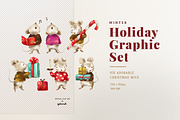 Floral Christmas & Merry Mice, an Animal Illustration by Yeticrab (Thumbnail 5 of 7)