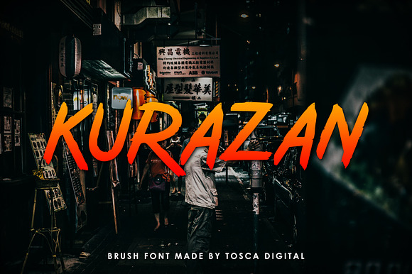 Kurazan Brush Font preview 8
