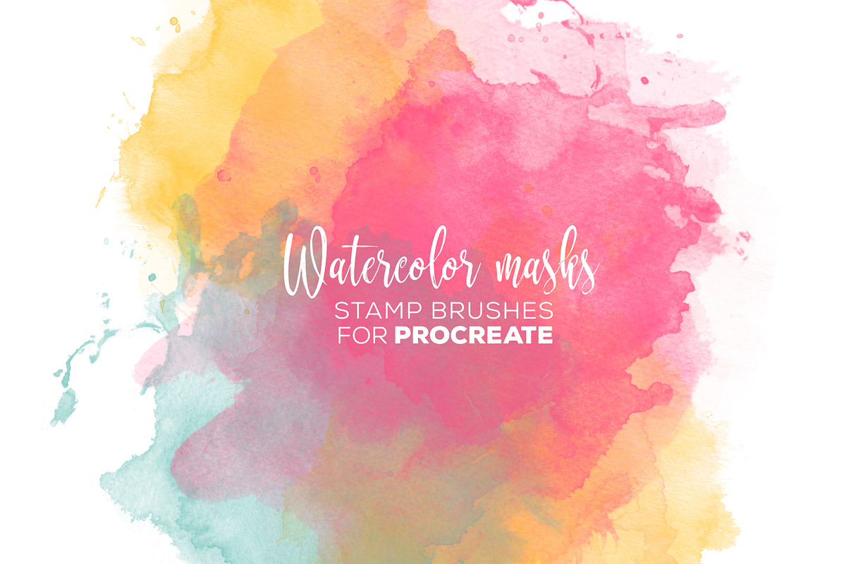 Procreate Watercolor Brush Stamps, a Brush Add-On by Studio Kitsch (Photo 2 of 9)